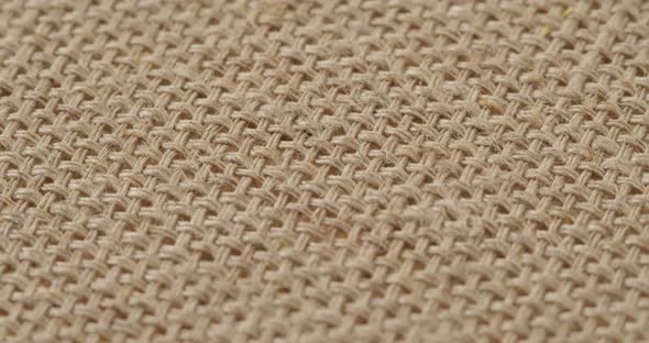 Beige Woolen Fabric Closeup