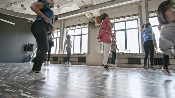 Happy Women Dancing Zumba