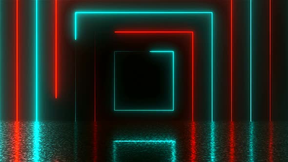 Square Neon Tunnel