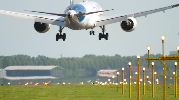 Airliner Landing in Amsterdam