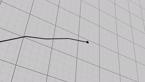 Stock price chart on the notebook page. Growth and decline dynamics. alt