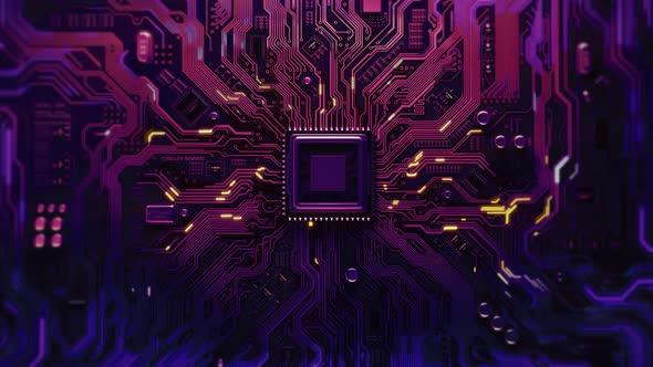 Abstract Circuit Chip Board digital Background