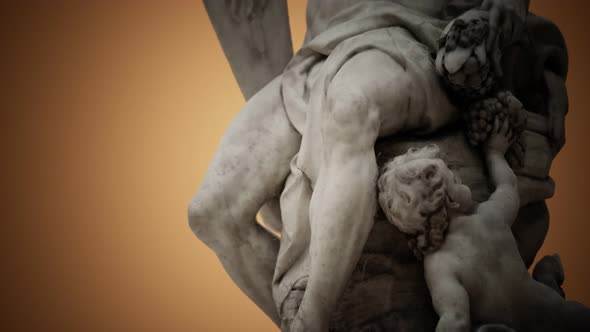 Antique White Marble Statue alt