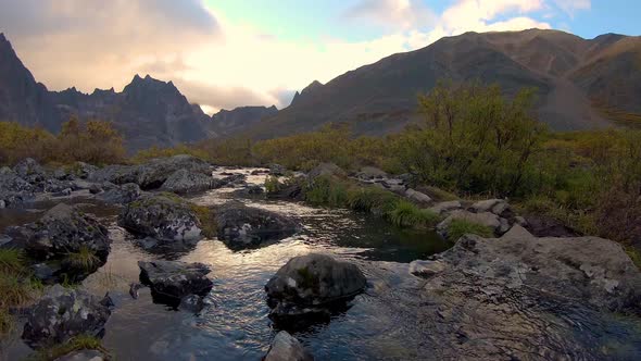 Grizzly Lake in Tombstone Territorial Park Yukon Canada