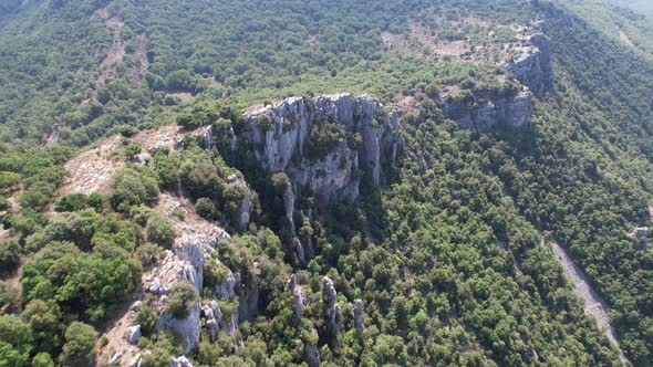 Drone flight around the Bau of St Jean in France