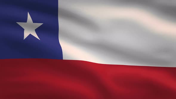 Chile Windy Flag Background 4K