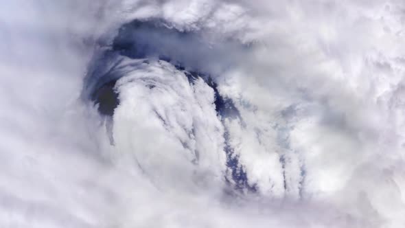 NASA International Space Station (ISS) View of the Eye of Hurricane Dorian.