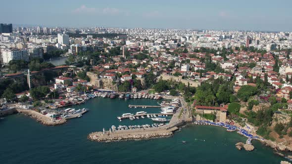 Aerial View Of Antalya Harbour