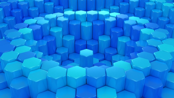 Hexagons Form A Wave