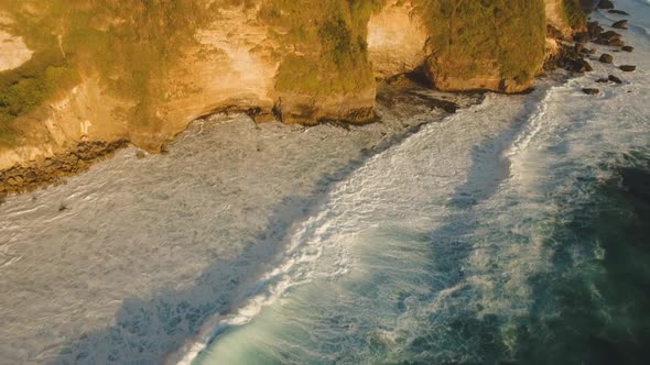 Rocky Coastline on the Island of Bali