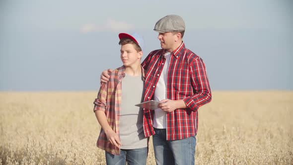 Son comes to Father in Field