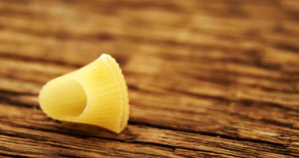 Close-up of lumaconi rigati pasta