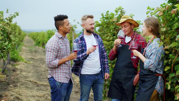 Good Looking Charismatic Countryside Farmers Take