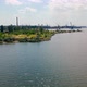 Aerial View Of Riverfront And Port City - VideoHive Item for Sale