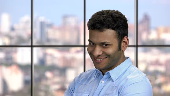 Close Up of Young Man with Seductive Expression