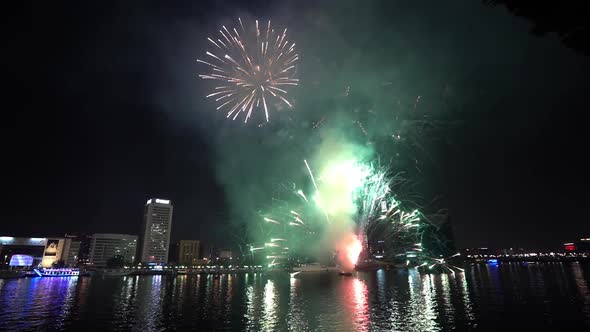 Salutes and Fireworks on the Water