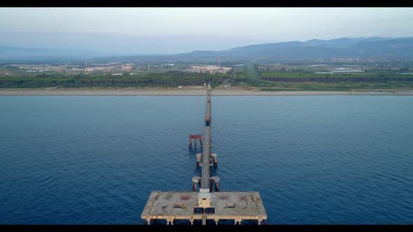  Flying on the Abandoned Wharf - Cinematic Drone