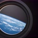 Earth As Seen Through Window Of Spaceship, Flight Of The Space Station Above The - VideoHive Item for Sale