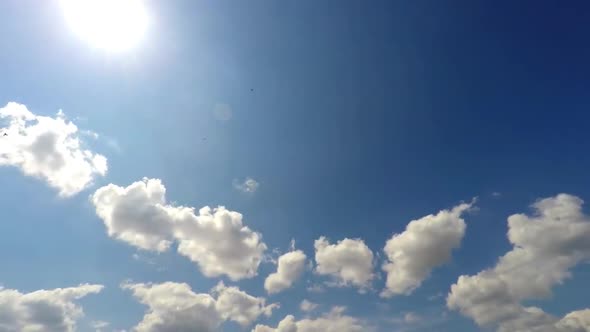 Time Lapse Raw Footage Sky With Clouds And Sun - 2