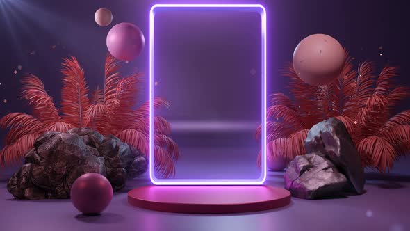 Neon Mockup Display