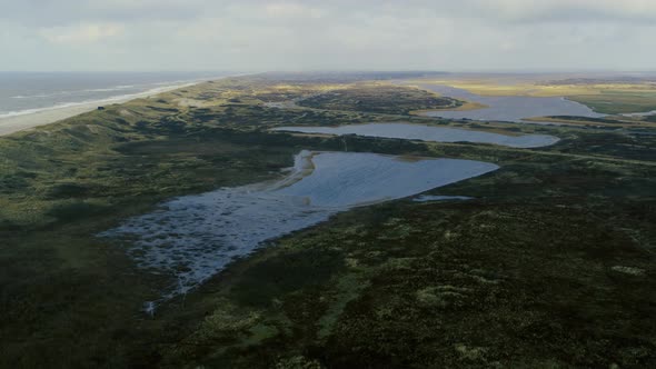 Drone Flying Over Desolate, Rough Marshland, Drone Stock Footage By Drone Rune