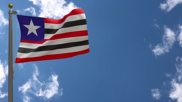 Maranhao Flag (Brazil) On Flagpole