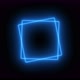 Blue Neon Light Square Spinning Animated On Black Background - VideoHive Item for Sale