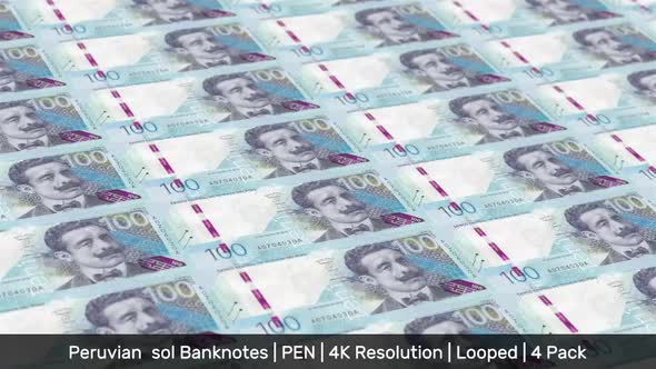 Peru Banknotes Money / Peruvian sol / Currency S/ / PEN / 4 Pack - 4K