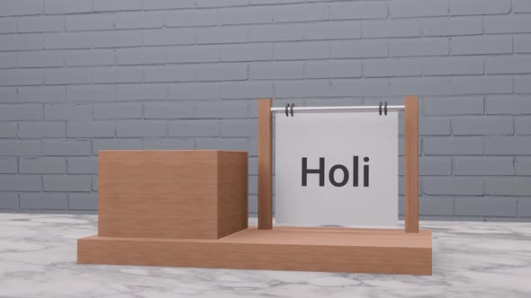 Holi festival marked on calendar