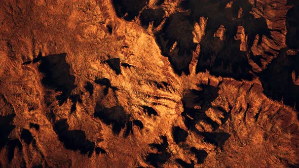 Top Erial View of the Red Rock Canyon