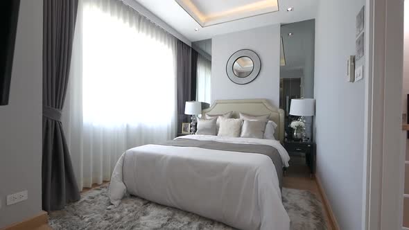 Elegant Bedroom Decoration Walkthrough With Natural Light