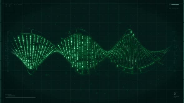 Microscopic Analysis Of DNA Helix In Futuristic Biotechnology Analysis Interface alt