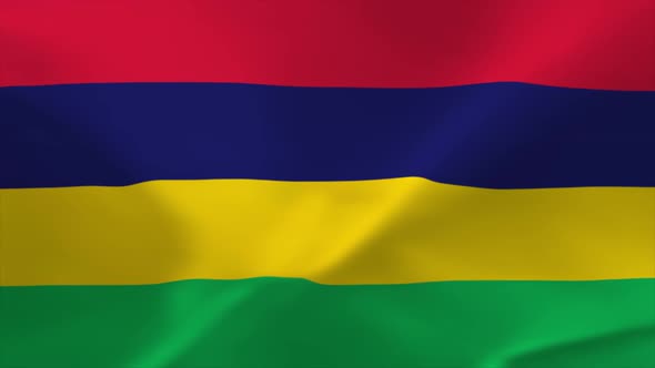 Mauritius Waving Flag Animation 4K Moving Wallpaper Background