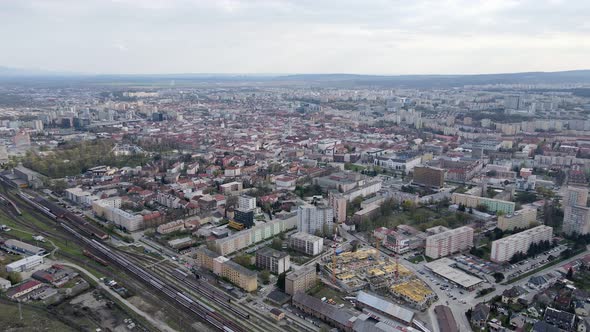 Aerial view of Kosice city in Slovakia