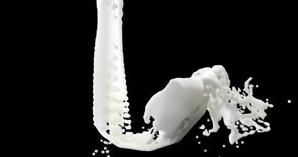 Milk Jet Splash on Black alt