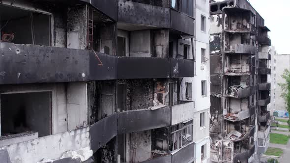 Residential Building Destroyed By the War in Ukraine Borodyanka Bucha District