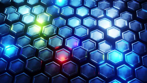 Blue hexagons | Background of Hexagons