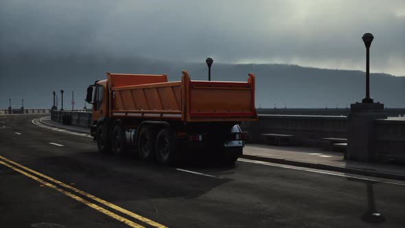 Big Lorry Truck on the Bridge