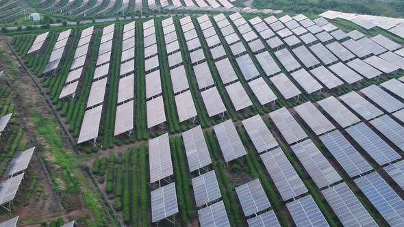 Solar power station in montain