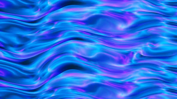 Abstract Fantasy blue glossy wave Background