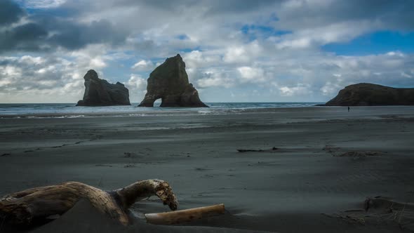 Spectacular Wharariki beach New Zealand