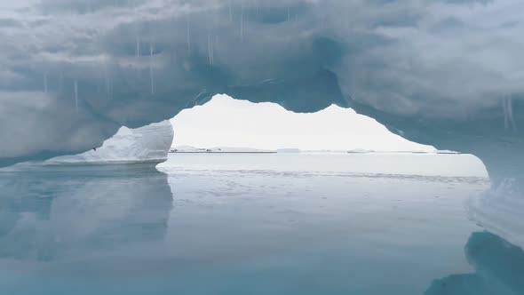 Iceberg Arch Antarctica Ocean Glacier Seascape