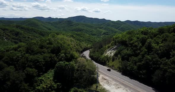 Mountain Winding Zig Zag Road