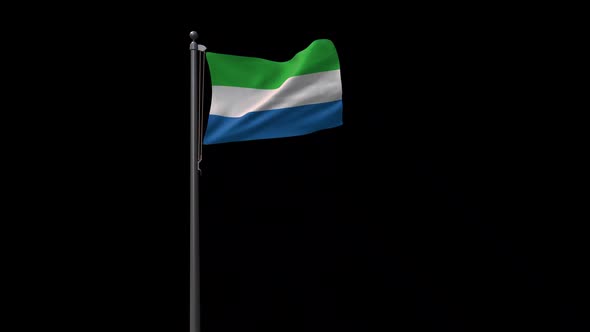 Sierra Leone Flag With Alpha 2K