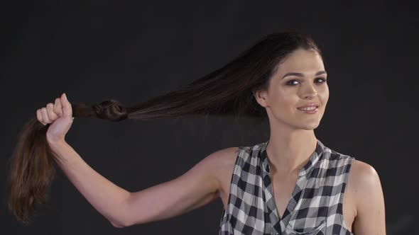 Woman Show Healthy Hair