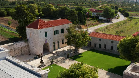 Heritage Hotel Maskovica Han In Vransko, Croatia. - aerial