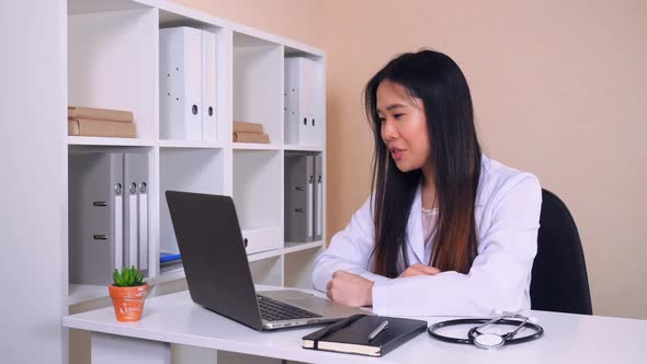 Doctor Has Video Chat with Patient