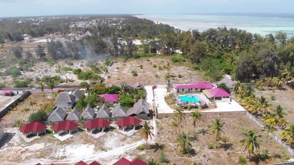 African Tropical Beach Resorts Exotic Hotels Blue Pools Zanzibar Aerial View