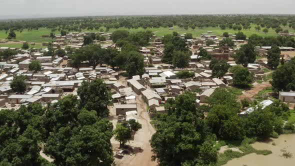 Africa Mali Village Aerial View 