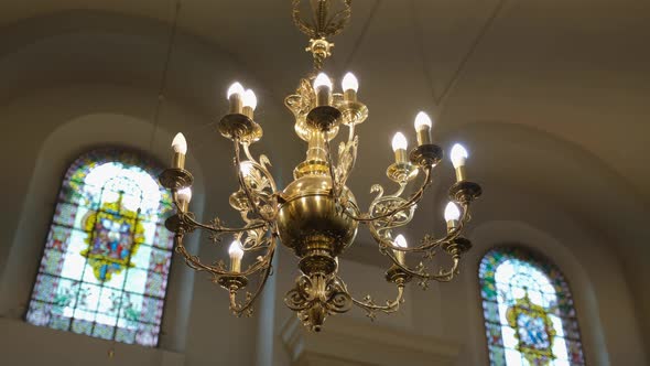 Large Beautiful Old Chandelier